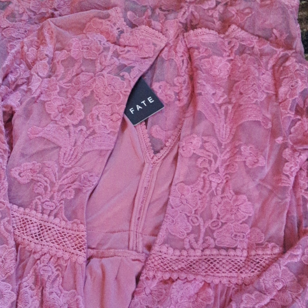 Lacy maxi pink dress - Picture 7 of 7